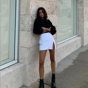 White and Black Lola Skirt -Princess Polly